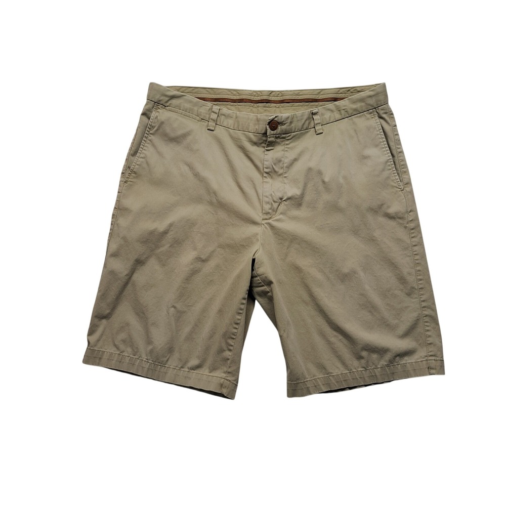 Tommy Bahama Boracay Shorts Mens 38 Khaki Good Stretch Cotton Chino 10in Inseam